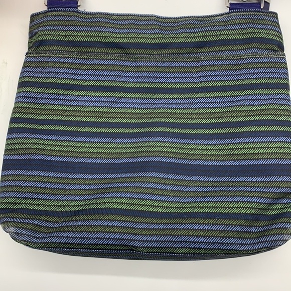 Baggallini Blue and Green Striped Crossbody Bag - Picture 3 of 11